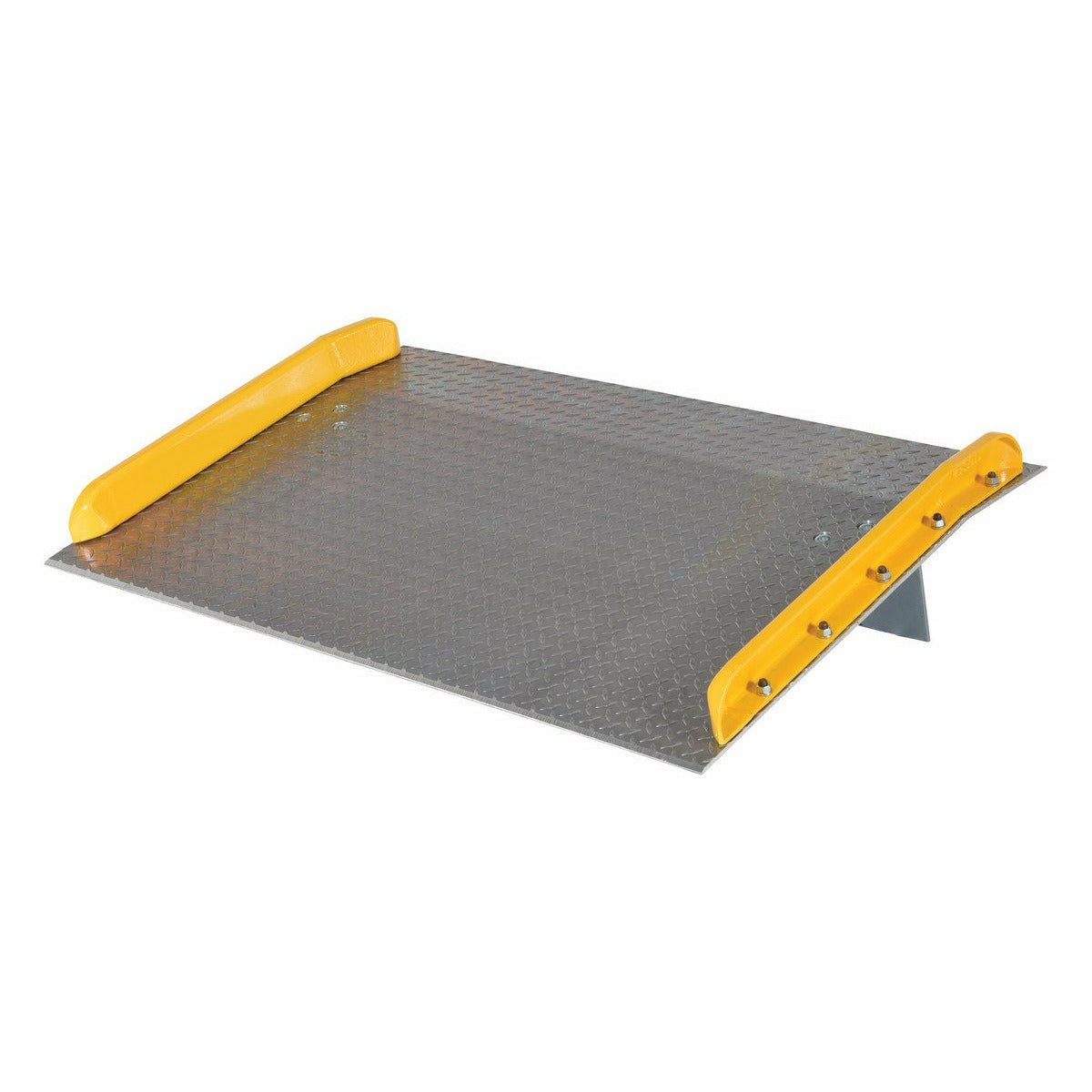 Vestil Aluminum Dock Board Steel Curb 72 In. x 72 In. 15,000 Lb. Capacity Silver-TAS-15-7272