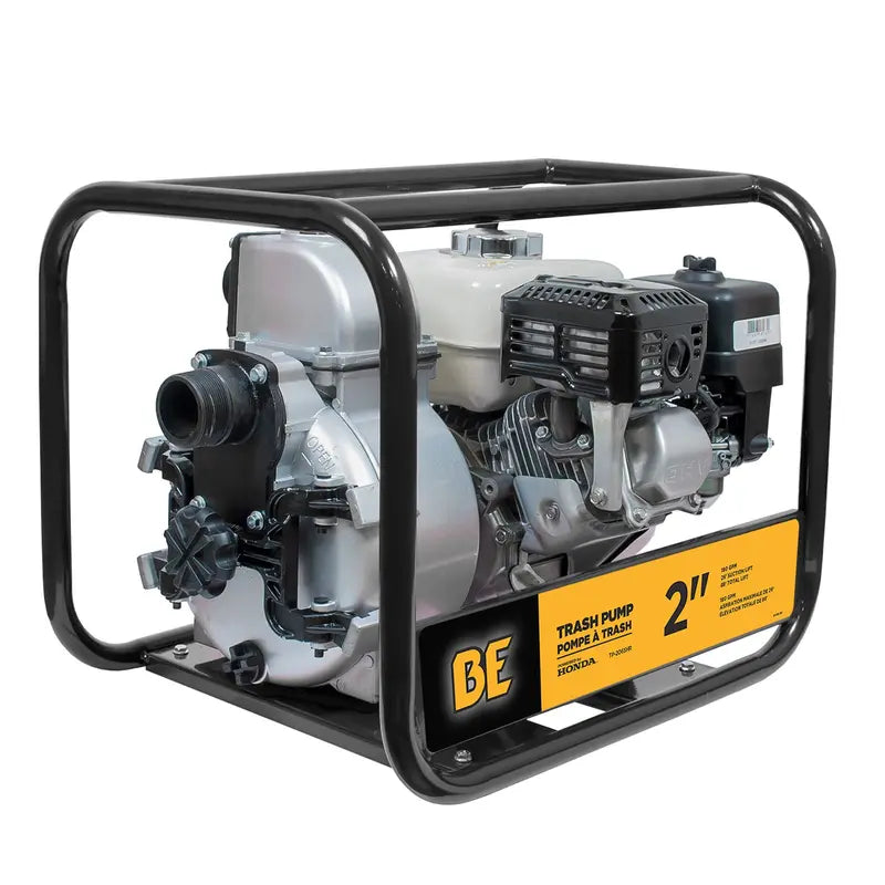 BE Power 2" Trash Transfer Pump with Honda GX200 Engine