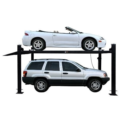 Tuxedo FP8K-DX-XLT 8,000 lb Deluxe Storage Lift Extended Length / Height - Poly casters, drip trays, jack tray FP8K-DX-XLT