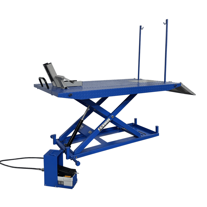 Tuxedo M-1500C-HR 1,500 lb High Rise Motorcycle Lift Bench w/ Vise, Sides, Balance Bar, Pump M-1500C-HR