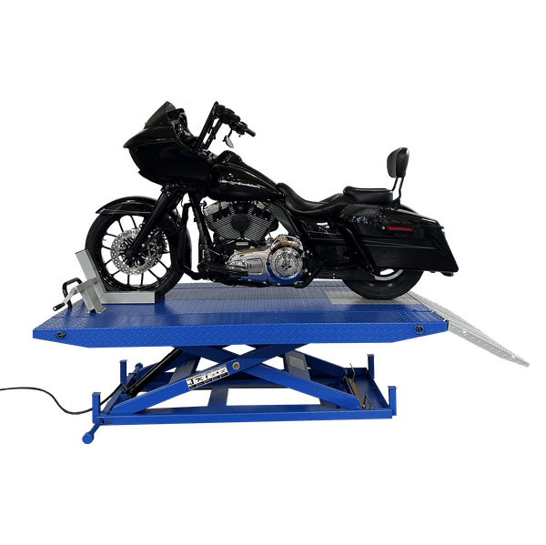 Tuxedo M-1500C-HR 1,500 lb High Rise Motorcycle Lift Bench w/ Vise, Sides, Balance Bar, Pump M-1500C-HR