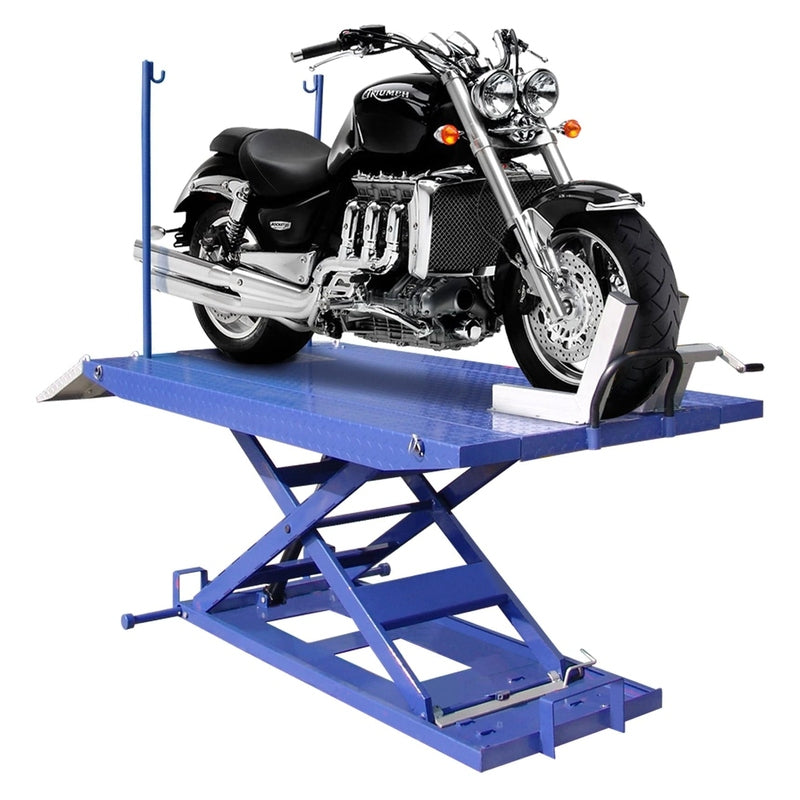 Tuxedo M-1500C-HR 1,500 lb High Rise Motorcycle Lift Bench w/ Vise, Sides, Balance Bar, Pump M-1500C-HR