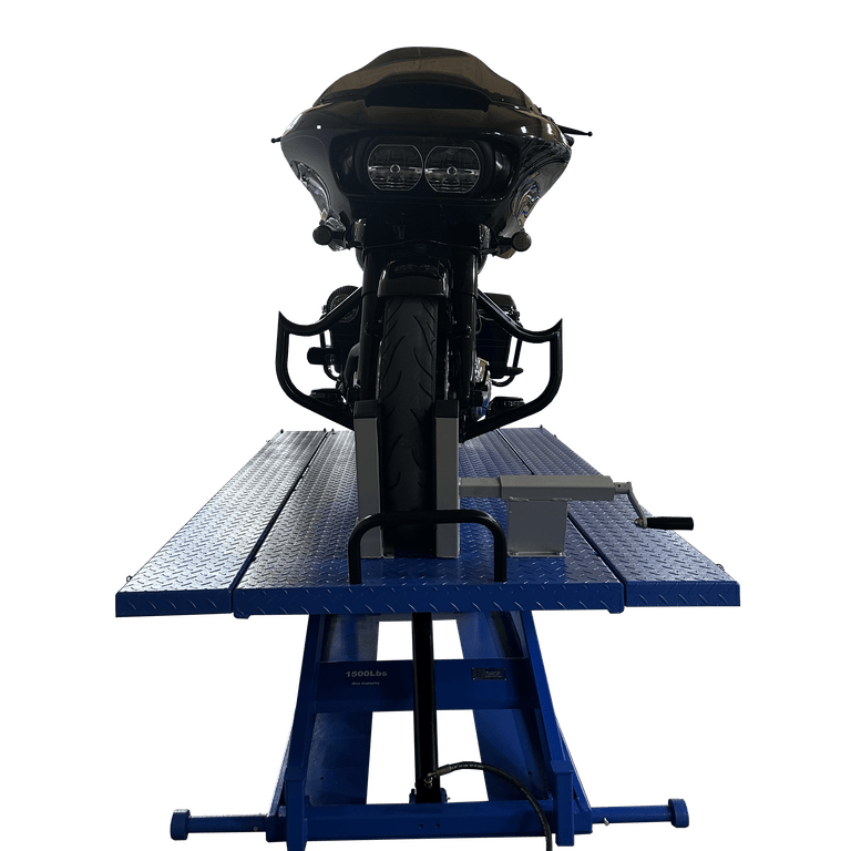 Tuxedo M-1500C-HR 1,500 lb High Rise Motorcycle Lift Bench w/ Vise, Sides, Balance Bar, Pump M-1500C-HR