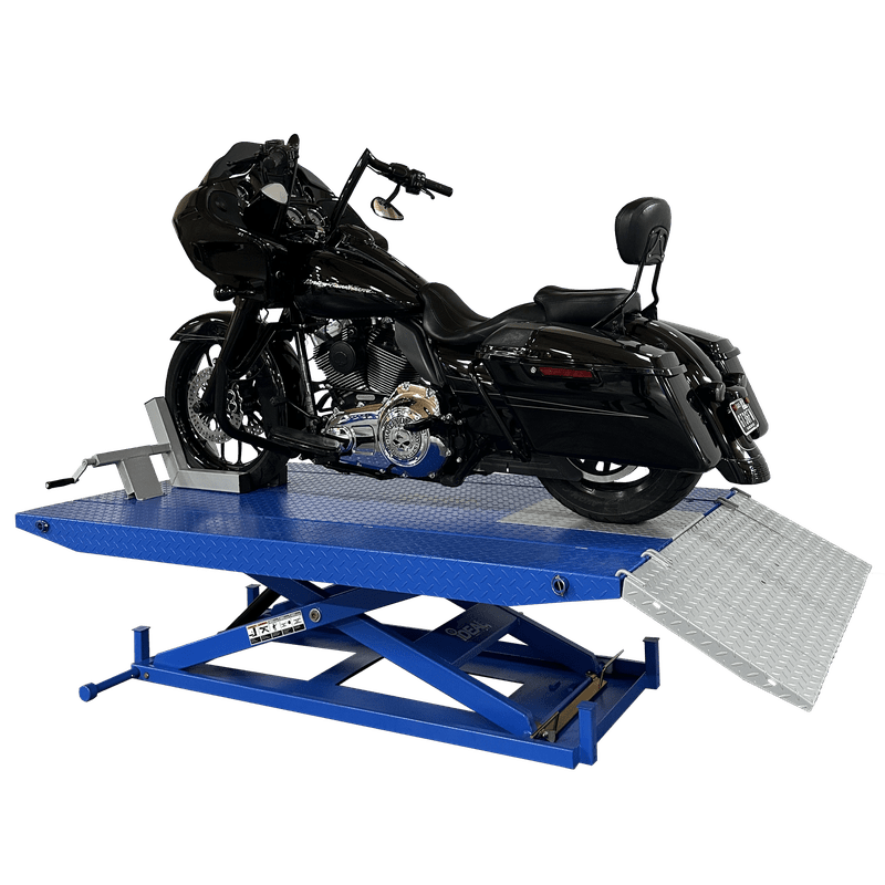 Tuxedo M-1500C-HR 1,500 lb High Rise Motorcycle Lift Bench w/ Vise, Sides, Balance Bar, Pump M-1500C-HR