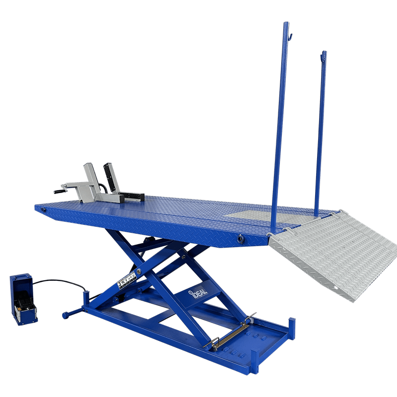 Tuxedo M-1500C-HR 1,500 lb High Rise Motorcycle Lift Bench w/ Vise, Sides, Balance Bar, Pump M-1500C-HR