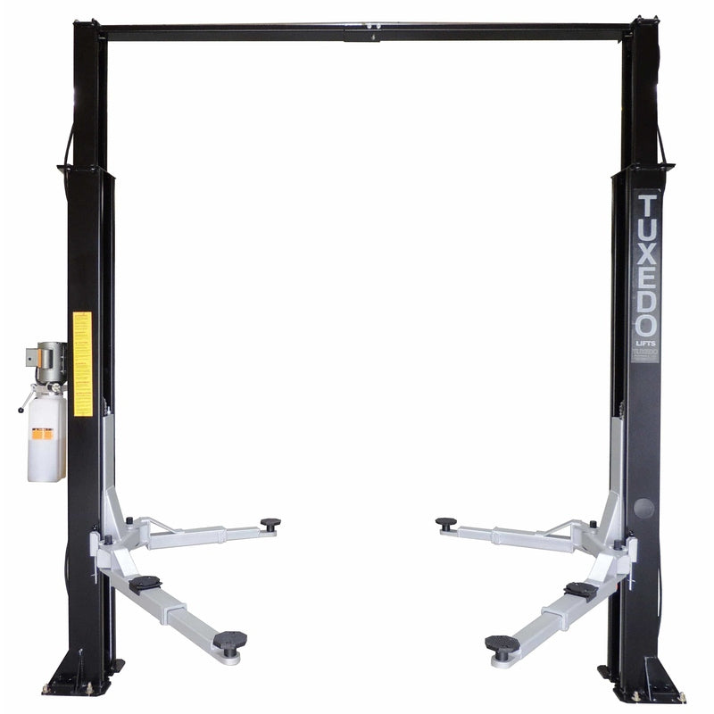 Tuxedo TP9KAC-TUX 9,000 lb Two Post Clear Floor - Asymmetric TP9KAC-TUX