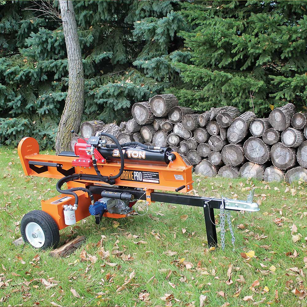 Brave Tow Behind Log Splitter 37-Ton Vertical/Horizontal Portable Gas with Honda GX270 Engine 270cc VH1737GX