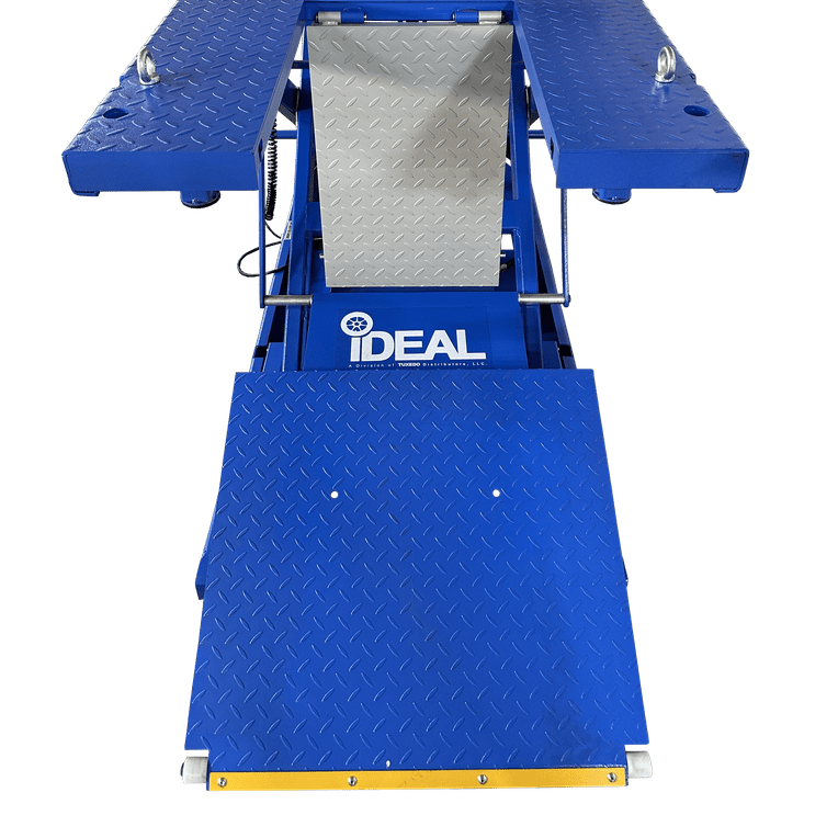 iDEAL Elec-Hydra Motorcycle Lift Bench w/Integrated Motor & Retractable Ramp M-2200IEH-XR