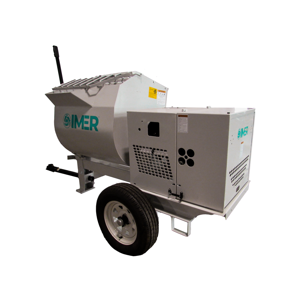 IMER Horizontal Shaft Mortar Mixer | 12 cu ft Steel Drum | HSM 12-1130122
