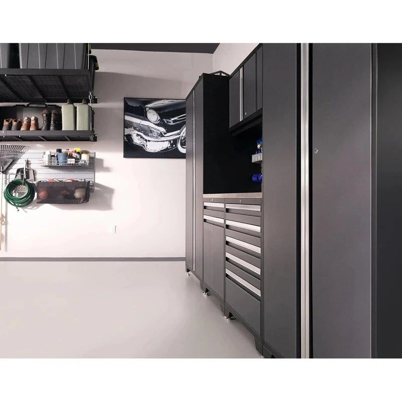 NewAge Pro 3.0 Series 3-Piece Wall Cabinet Set With 56" Integrated Display Shelf