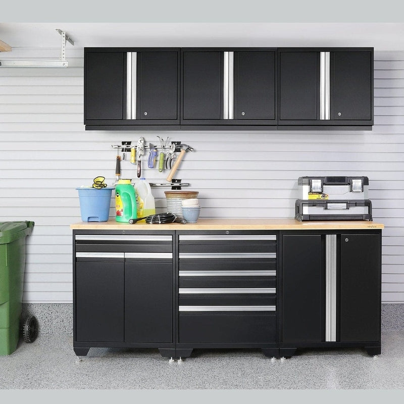 NewAge Pro Series 6 Piece Cabinet Set With Base, Wall Cabinet, Locker and Utility Cart