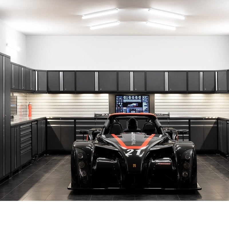 NewAge Pro Series 6 Piece Cabinet Set With Base, Wall Cabinet, Locker and Utility Cart