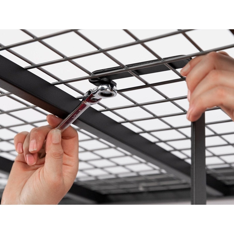 NewAge VersaRac Pro 4 ft. x 8 ft. Height-Adjustable Overhead Rack - Black