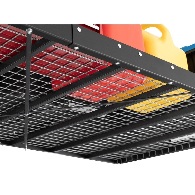 NewAge VersaRac Pro 4 ft. x 8 ft. Height-Adjustable Overhead Rack - Black