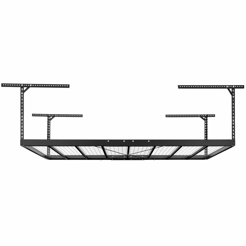 NewAge VersaRac Pro 4 ft. x 8 ft. Height-Adjustable Overhead Rack - Black