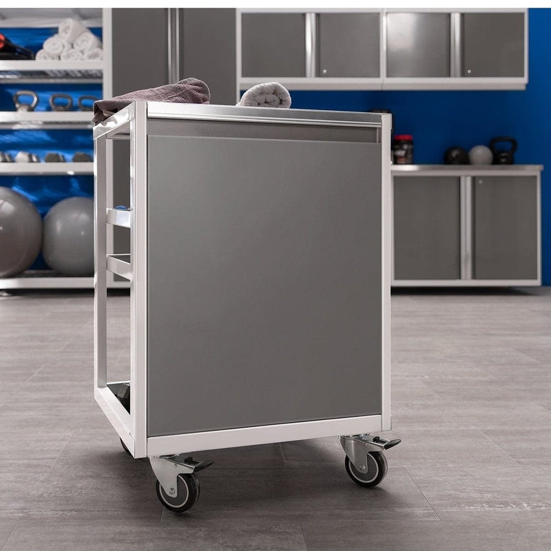 NewAge Pro Series 2 Piece Cabinet Set with 84 in. Workbench and 42 in. Base Cabinet on Casters