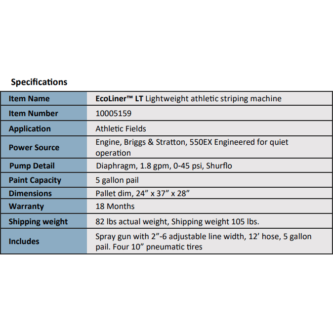 Newstripe EcoLiner LT Field Striping Machine 10005159