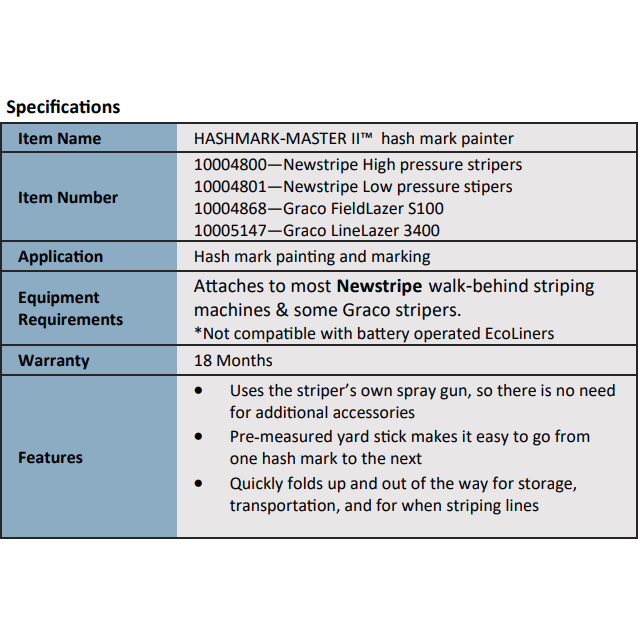 Newstripe HashMark Master Football Hash Mark Painter 10004801 (100psi)