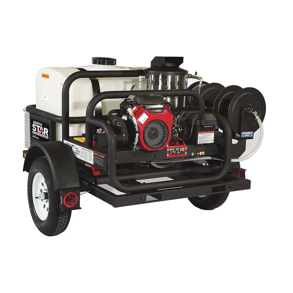 NorthStar Hot Pressure Washer Trailer Mounted 4,000 PSI 4.0 GPM Honda GX690