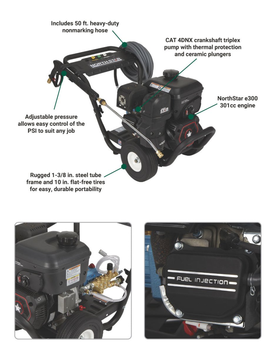 NorthStar Pressure Washer 3600 PSI 3.0 Gpm E300