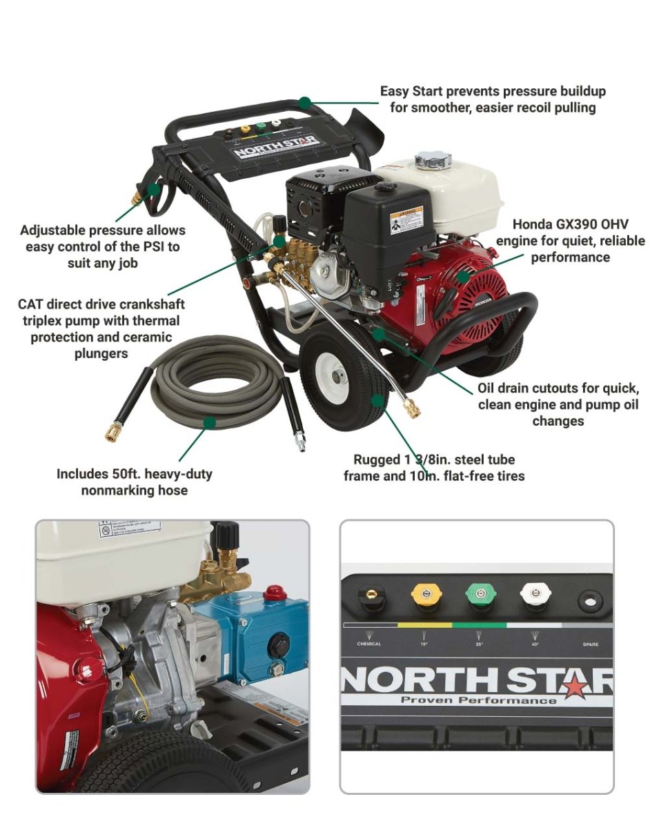 NorthStar Pressure Washer 4,200 PSI 3.5 GPM Honda GX390