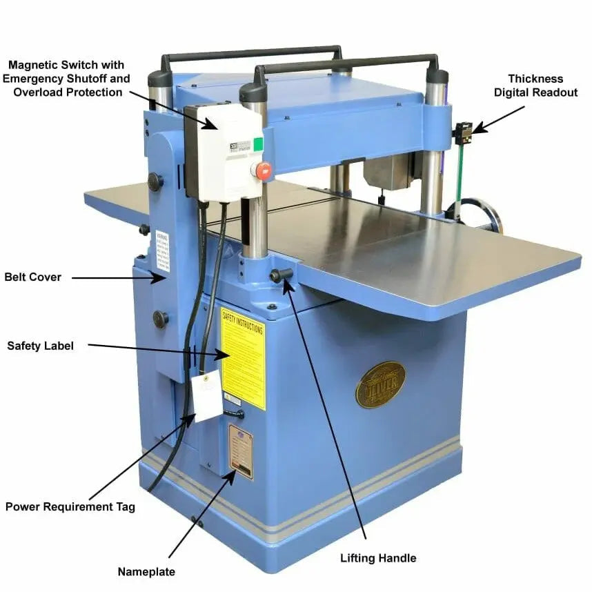 Oliver Machinery 20" Inch Planer with Helical Cutterhead 4430