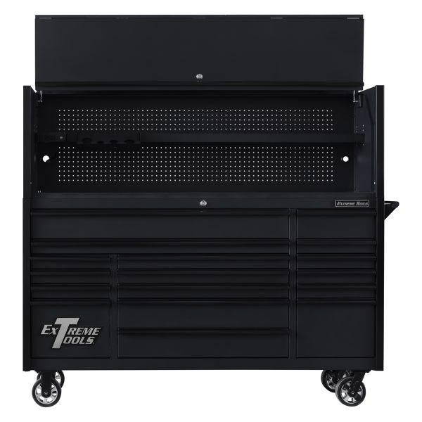 Extreme Tools DX Series 72" Professional Hutch & 17 Drawer Roller Cabinet Combo
