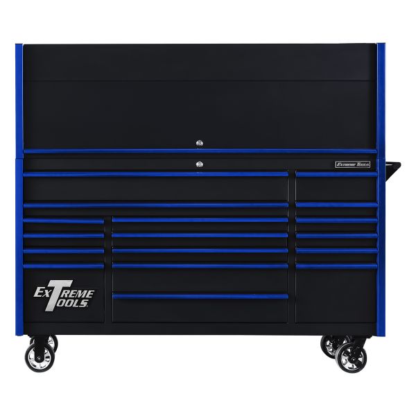 Extreme Tools DX Series 72" Professional Hutch & 17 Drawer Roller Cabinet Combo