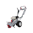 The Dosko 200-6HC Mini Stump Grinder with a Honda GX engine, cyclone air cleaner, and foldable handles is shown against a transparent background.