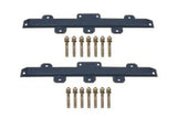 A set of two black AMGO 21501 Base Extension Plates with included hardware. The kit is designed to correct substandard foundation installations for BP-12, OH-12, OH-12S, OH-15, and OH-18 lift models.