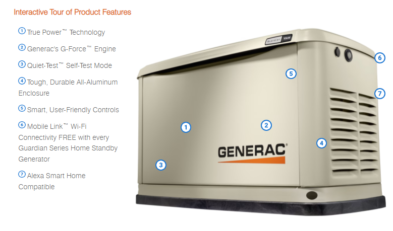 Generac 18/17 kW Air-Cooled Standby Generator with Aluminum Enclosure