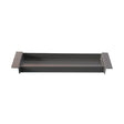 A single, black metal AMGO Jack Tray for 409-HP Parking Lift with a corrugated surface is displayed on a white background, highlighting its use as a durable accessory for tire and brake services.