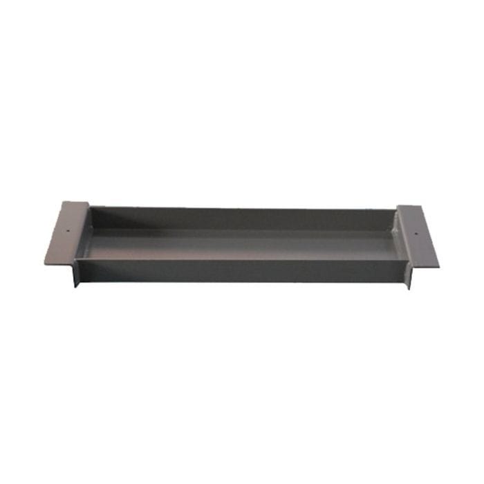 A single, black metal AMGO Jack Tray for 409-HP Parking Lift with a corrugated surface is displayed on a white background, highlighting its use as a durable accessory for tire and brake services.