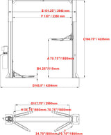 Katool Two Post Clear-floor Vehicle Lift 12,000lbs M120