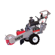 The Dosko 691SP-20HE Self-Propelled Stump Grinder with a red Honda engine and Greenteeth cutting wheel is displayed against a transparent background.