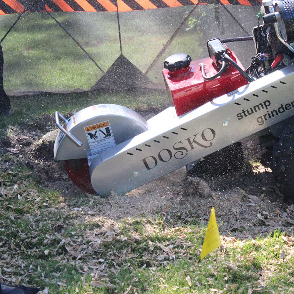 Dosko 691SP-20HE Self-Propelled Stump Grinder with Honda GX630 Engine Gas 20 HP and 14" x 3/8" Cutter Hydrostatic Drive Electric Start