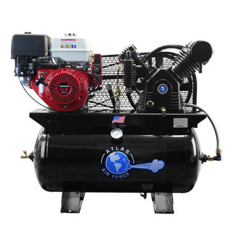 Atlas Automotive Equipment Gas Powered 13Hp 30 Gal Compressor ATEATAF13