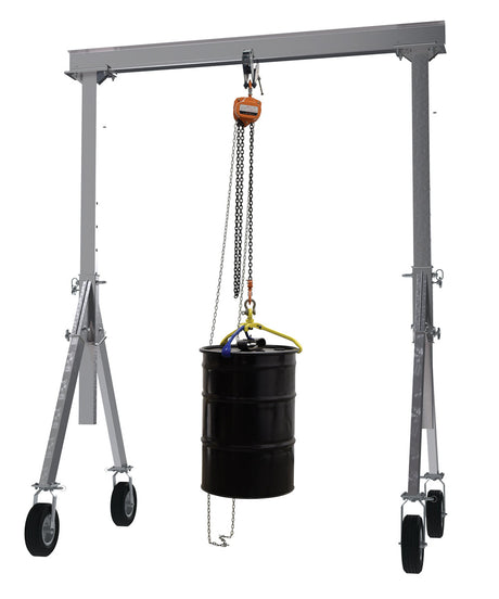 Vestil Adjustable Height Aluminum Gantry Cranes with Pneumatic Casters