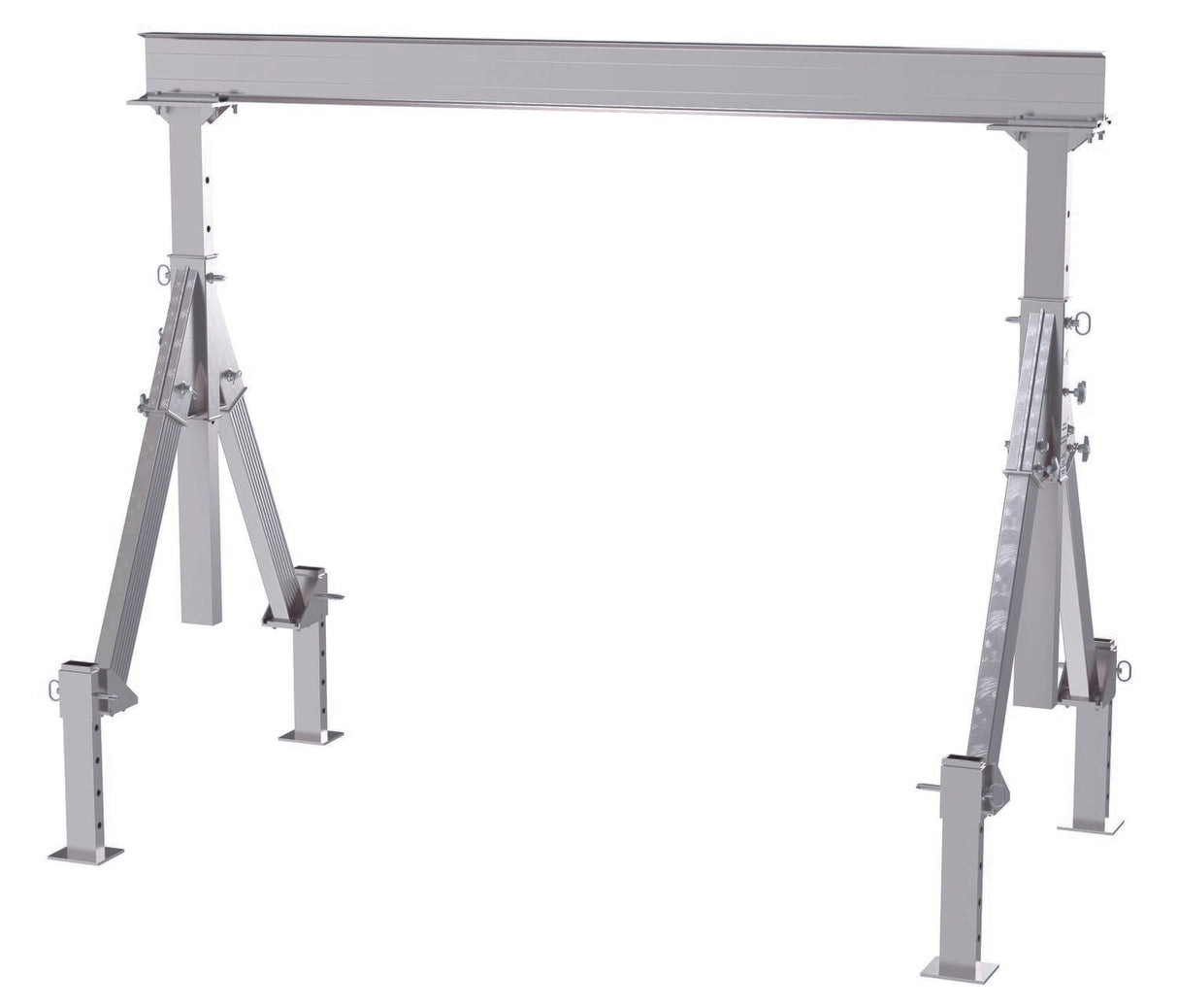 Vestil Adjustable Height Aluminum Gantry Cranes with Adjustable Leveling Option
