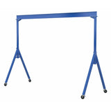 Vestil Steel Adjustable Height Gantry Crane with Total Locking Glass Filled Nylon Casters 10 Ft. x 16 Ft. 4000 Lb. Capacity Blue- AHS-4-10-16-TLC