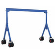 Vestil Steel Adjustable Height Gantry Crane with Pneumatic Rubber Casters 15 Ft. x 7 Ft. 4000 Lb. Capacity Blue- AHS-4-15-7-PNU