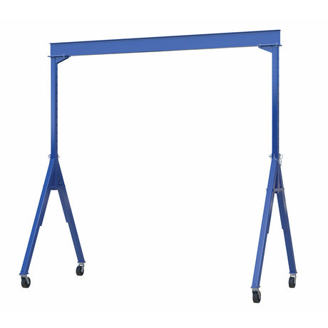 Vestil Steel Adjustable Height Gantry Crane with Phenolic Casters 15 Ft. x 10 Ft. 6000 Lb. Capacity Blue-AHS-6-15-10