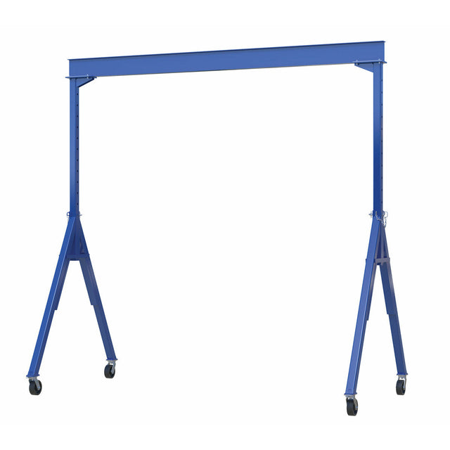Vestil Steel Adjustable Height Gantry Crane with Phenolic Casters 15 Ft. x 7 Ft. 6000 Lb. Capacity Blue- AHS-6-15-7