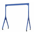 Vestil Steel Adjustable Height Gantry Crane with Phenolic Casters 15 Ft. x 9 Ft. 6000 Lb. Capacity Blue- AHS-6-15-9