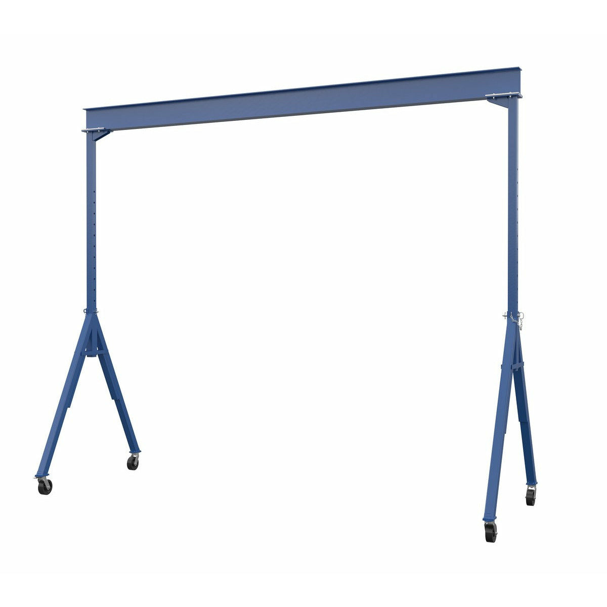 Vestil Steel Adjustable Height Gantry Crane with Phenolic Casters 20 Ft. x 16 Ft. 6000 Lb. Capacity Blue- AHS-6-20-16