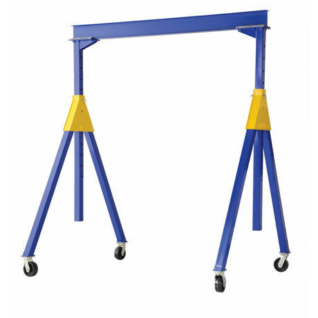 Vestil Steel Knock-Down Adjustable Height Gantry Crane with Glass Filled Nylon Casters 20 Ft. x 14 Ft. 4000 Lb. Capacity Blue-AHSN-4-20-14
