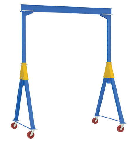 Vestil Adjustable Steel Gantry Cranes with V-Groove Casters - Knockdown