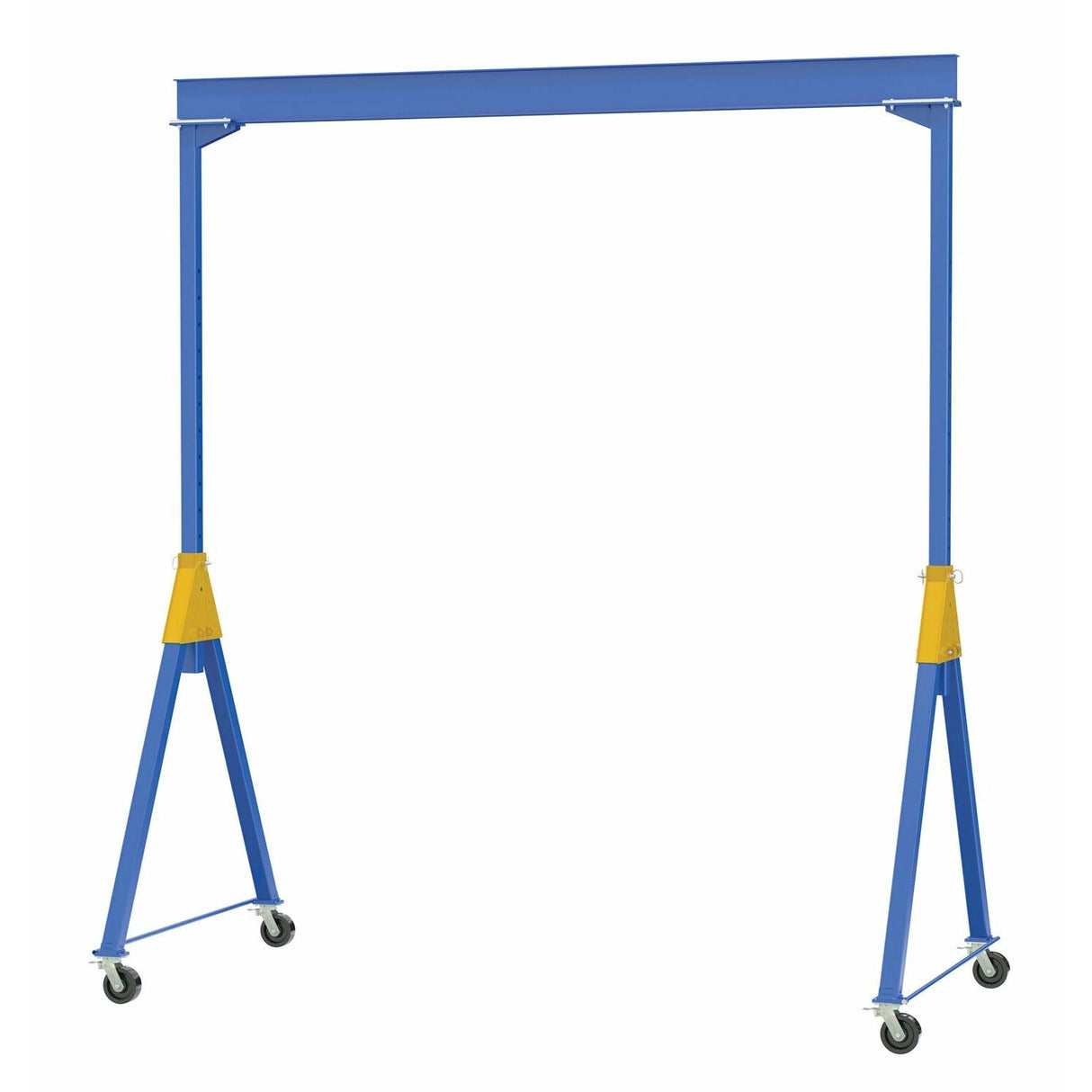 Vestil Steel Knock-Down Adjustable Height Gantry Crane with Total Locking Phenolic Casters 15 Ft. x 10 Ft. 8000 Lb. Capacity Blue-AHSN-8-15-10-TLC