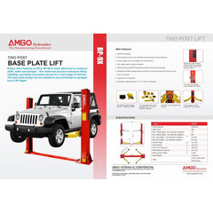 AMGO BP-9X 9,000 lbs 2 Post Lift