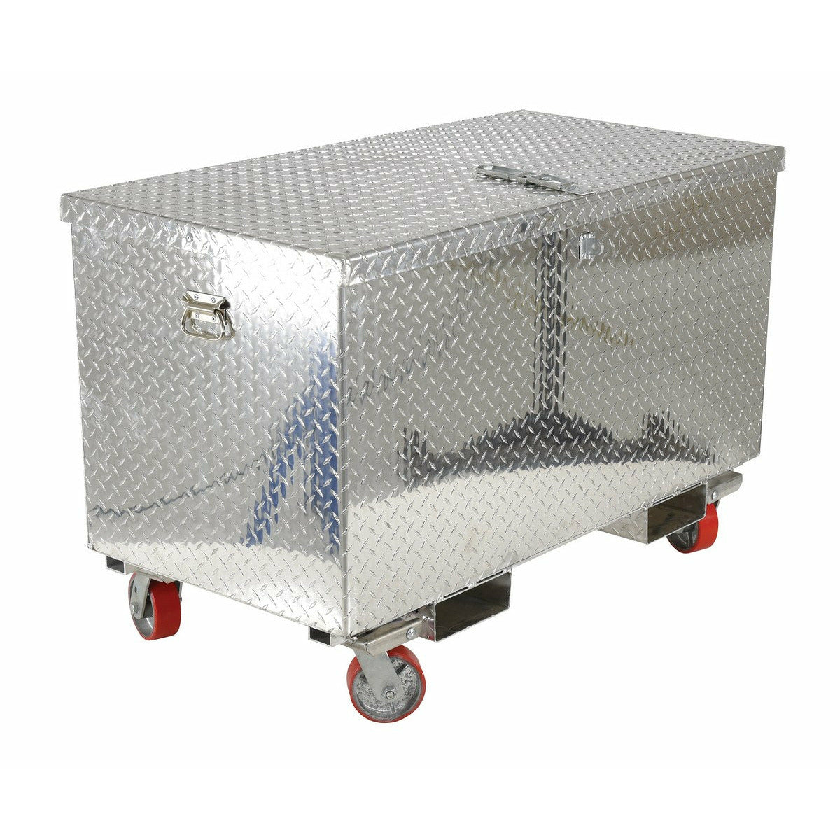 Vestil Aluminum Portable Tool Box with Casters and Fork Pockets 25-7/8 In. x 61-1/4 In. x 40-1/16 In. 2500 Lb. Capacity Silver-APTS-3660-CF